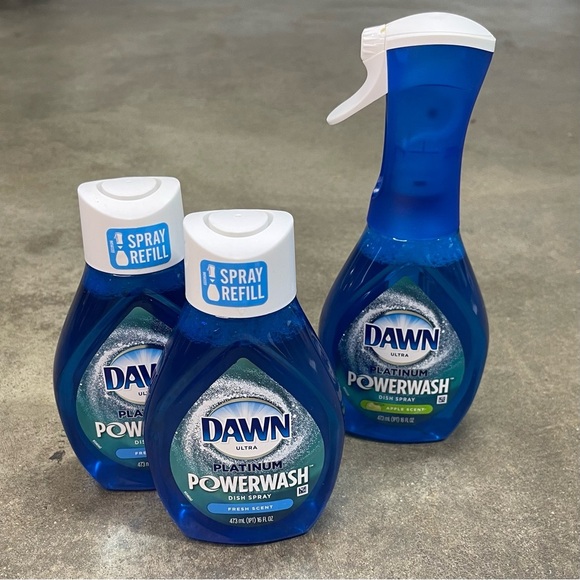 Dawn Power Wash Platinum Fresh + Apple Scent Dish Wash Spray & Refills - Picture 1 of 6